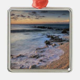 Caribbean Sea, Cayman Islands. Crashing waves Metal Ornament