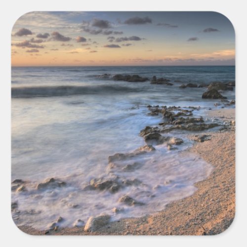 Caribbean Sea Cayman Islands Crashing waves Square Sticker