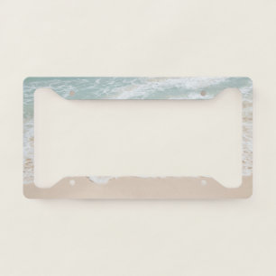 Caribbean Sea Foam Dream #3 #ocean #wall #decor  License Plate Frame