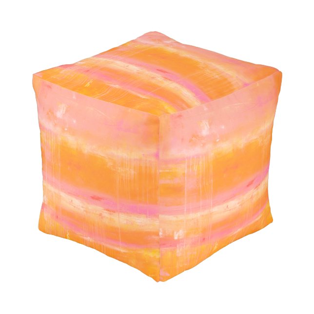 Caribbean Sky Pouf (Angled Front)