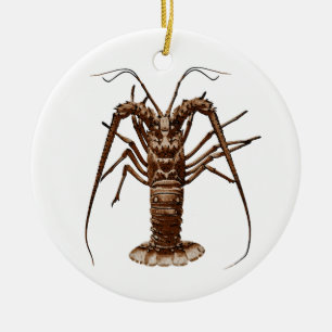 Caribbean Spiny Lobster Ceramic Ornament