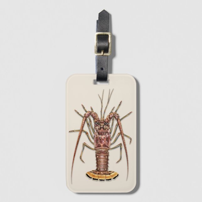 Caribbean Spiny Lobster Luggage Tag (Front Vertical)