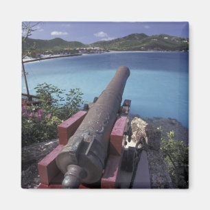CARIBBEAN, St. Barts, Connon aiming into Bay of Magnet