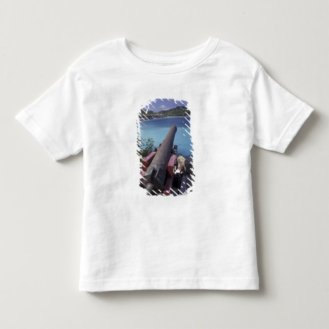 CARIBBEAN, St. Barts, Connon aiming into Bay of Toddler T-shirt (Front)