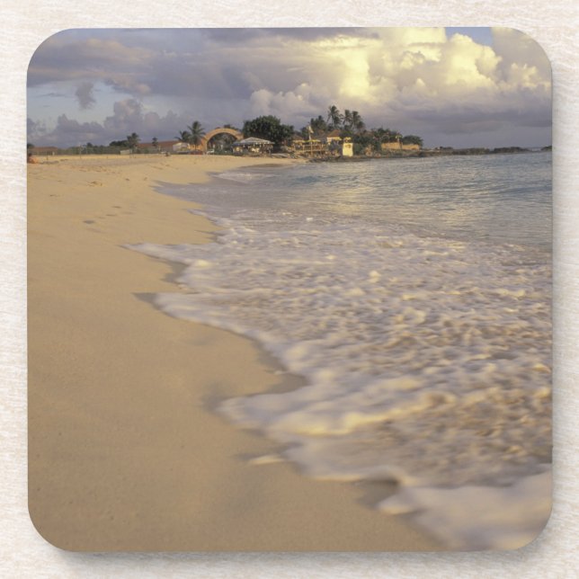 Caribbean, St. Martin (St. Maarten). Maho Bay Beverage Coaster (Front)