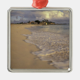 Caribbean, St. Martin (St. Maarten). Maho Bay Metal Ornament