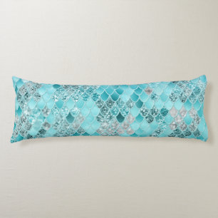 Caribbean Summer Mermaid Scales 1 Body Pillow