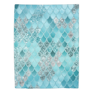 Caribbean Summer Mermaid Scales 1 Duvet Cover