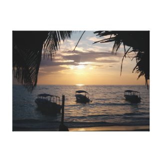 Caribbean Sunset Canvas Print