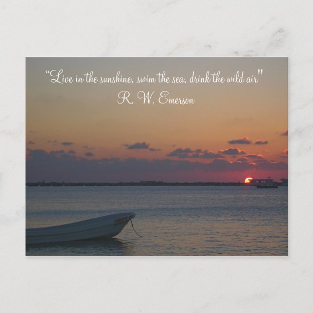 Caribbean Sunset Postcard (Front)