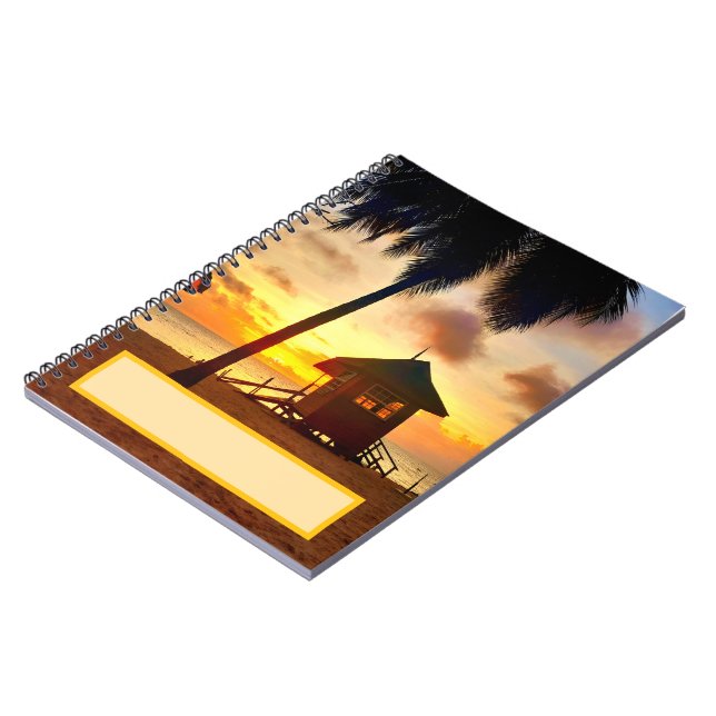 Caribbean Sunset Spiral Notebook (Left Side)