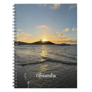 Caribbean Sunset Tranquil Tropical Paradise Notebook