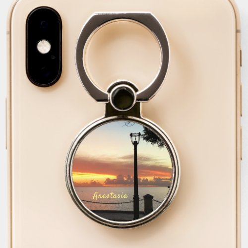 Caribbean Sunset Tropical Phone Ring Stand