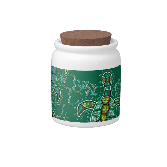 Caribbean Tortuga Candy Jar (Right)