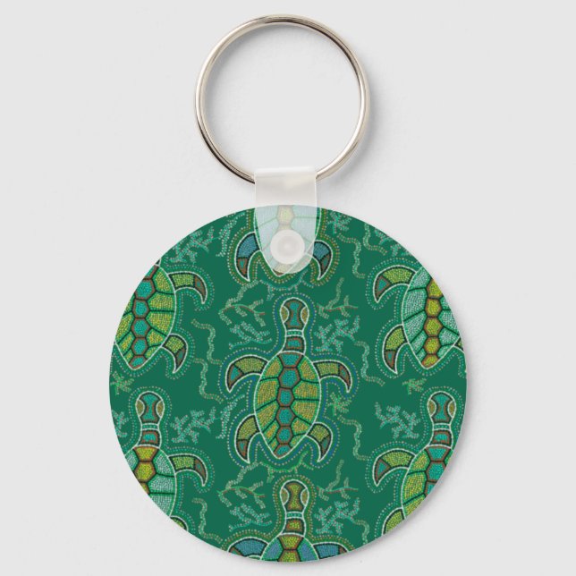 Caribbean Tortuga Keychain (Front)