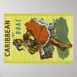 Caribbean travel poster