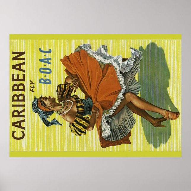 Caribbean travel poster (Front)