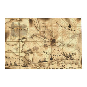 Caribbean Treasure Map Placemat