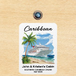 Caribbean Tropical Cruise Ship Stateroom Magnet<br><div class="desc">This design may be personalized in the area provided by changing the photo and/or text. Or it can be customized by clicking Personalize this Template and then choosing the click to customize further option and delete or change the color of the background, add text, change the text color or style,...</div>