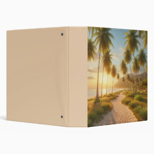 Caribbean/tropical/Hawaiian beach sunset 3 Ring Binder