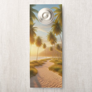 Caribbean/tropical/Hawaiian beach sunset Door Hanger
