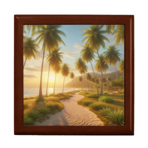 Caribbean/tropical/Hawaiian beach sunset Gift Box