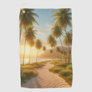 Caribbean/tropical/Hawaiian beach sunset Golf Towel