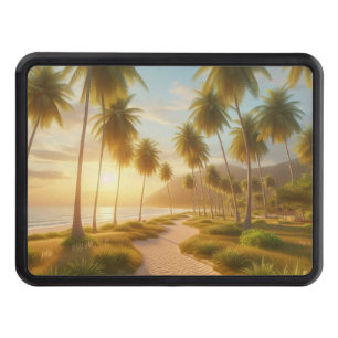 Caribbean/tropical/Hawaiian beach sunset Hitch Cover