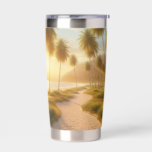 Caribbean/tropical/Hawaiian beach sunset Insulated Tumbler