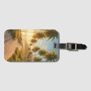 Caribbean/tropical/Hawaiian beach sunset Luggage Tag