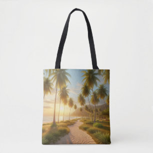 Caribbean/tropical/Hawaiian beach sunset Tote Bag