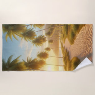 Caribbean/tropical/Hawaiian beach sunset Towel