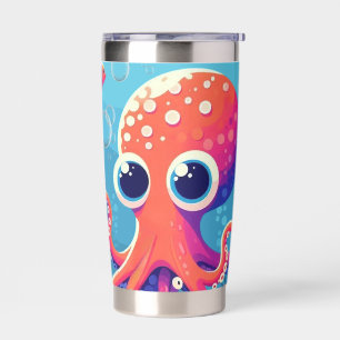 Caribbean/tropical/Hawaiian cute octopus Insulated Tumbler