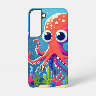 Caribbean/tropical/Hawaiian cute octopus Samsung Galaxy S22 Case