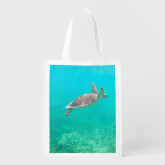 Caribbean Turtle Grocery Bag