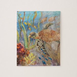 Caribbean Turtle Love by Susan Mains Jigsaw Puzzle