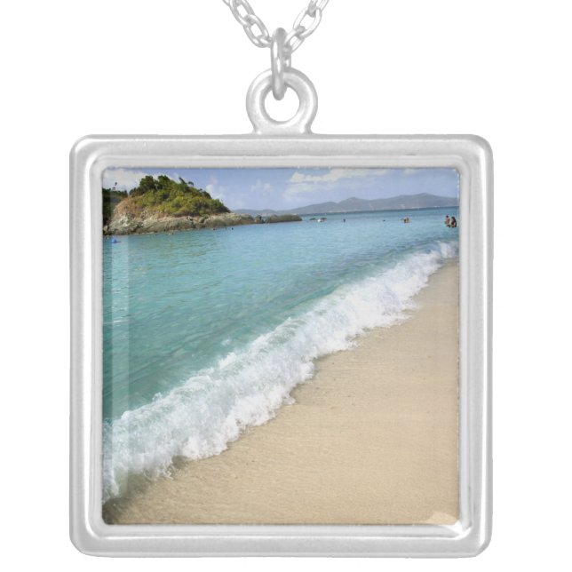 Caribbean, U.S. Virgin Islands, St. John, Silver Plated Necklace (Front)