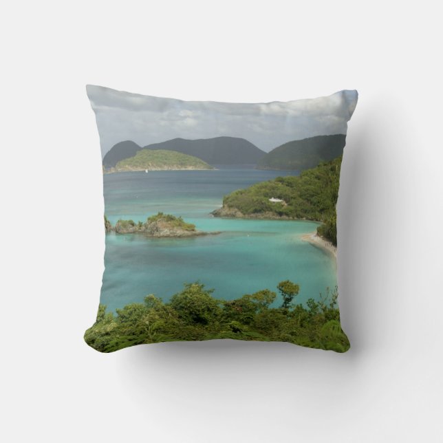 Caribbean, U.S. Virgin Islands, St. John Throw Pillow (Front)