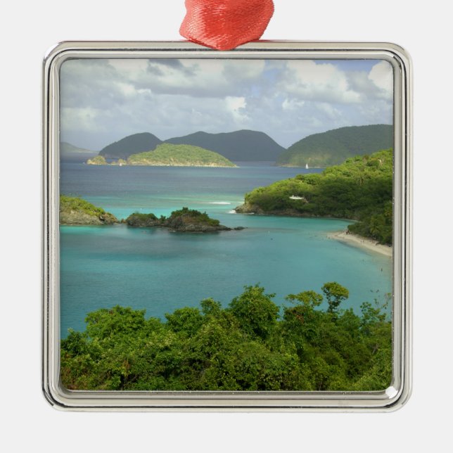 Caribbean, U.S. Virgin Islands, St. John, Trunk 2 Metal Ornament (Front)