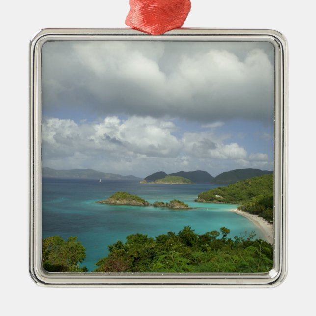 Caribbean, U.S. Virgin Islands, St. John, Trunk 3 Metal Ornament (Front)