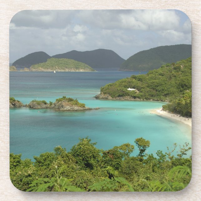 Caribbean, U.S. Virgin Islands, St. John, Trunk Beverage Coaster (Front)