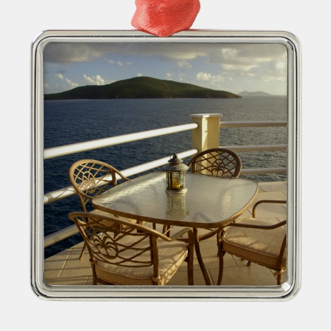 Caribbean, U.S. Virgin Islands, St. Thomas. View Metal Ornament (Front)