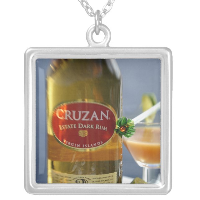 Caribbean, Virgin Islands. Cruzan Estate Dark Silver Plated Necklace (Front)