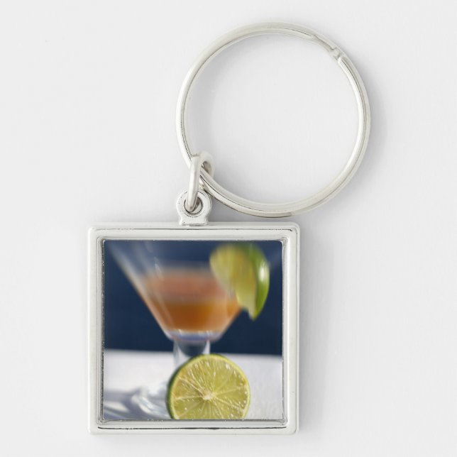 Caribbean, Virgin Islands. Tropical rum punch, Keychain (Front)