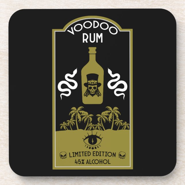 Caribbean Voodoo Rum Beverage Coaster (Front)