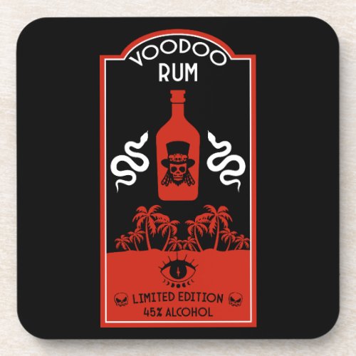 Caribbean Voodoo Rum Beverage Coaster