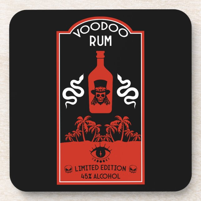 Caribbean Voodoo Rum Beverage Coaster (Front)