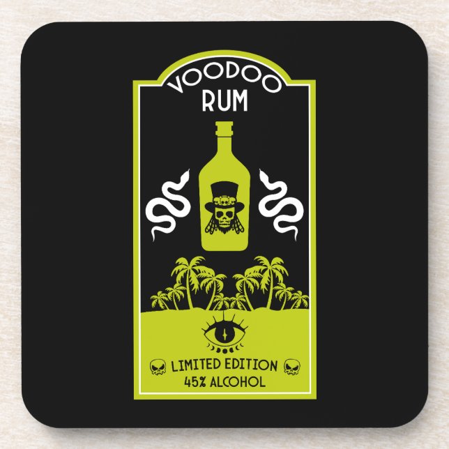 Caribbean Voodoo Rum Beverage Coaster (Front)