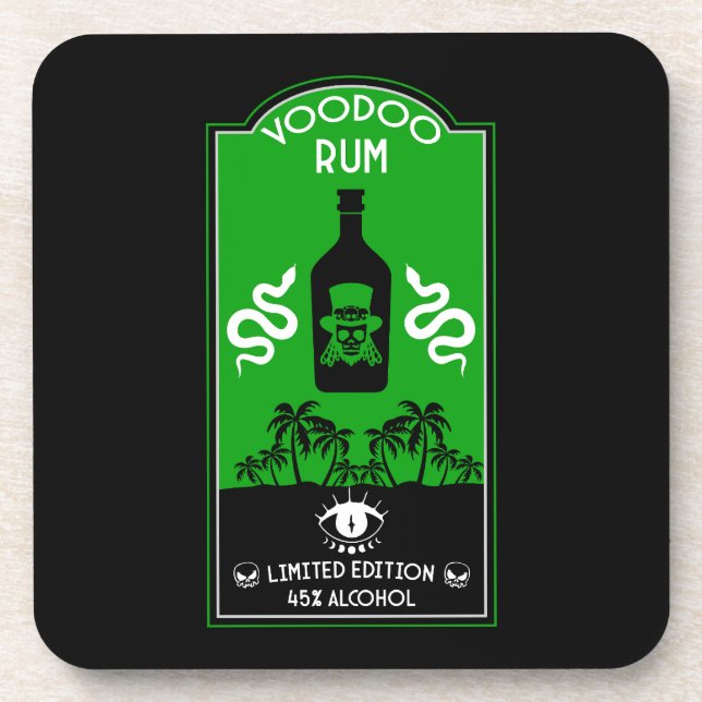 Caribbean Voodoo Rum Beverage Coaster (Front)