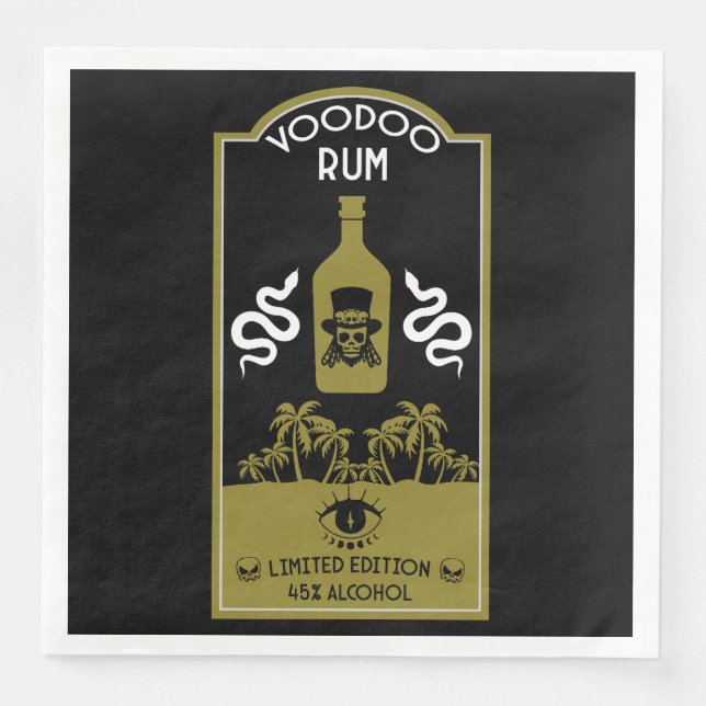 Caribbean Voodoo Rum Paper Dinner Napkins (Front)